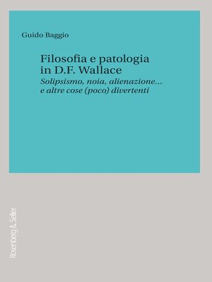cover image of Filosofia e patologia in D.F. Wallace